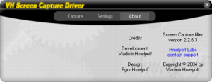VH Screen Capture driver 2.2 6.3 x86 [2004, ENG]